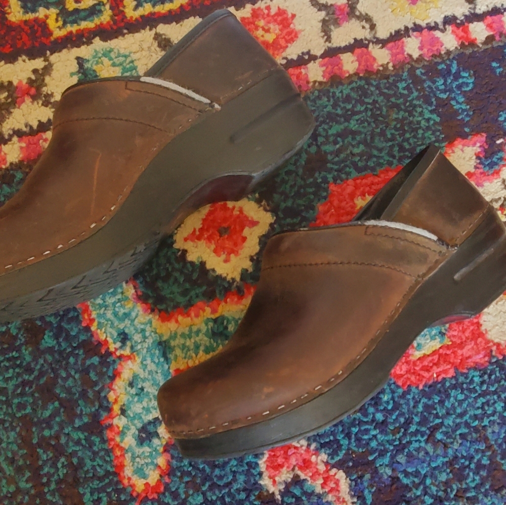SOLD Dansko Brown Leather Clogs